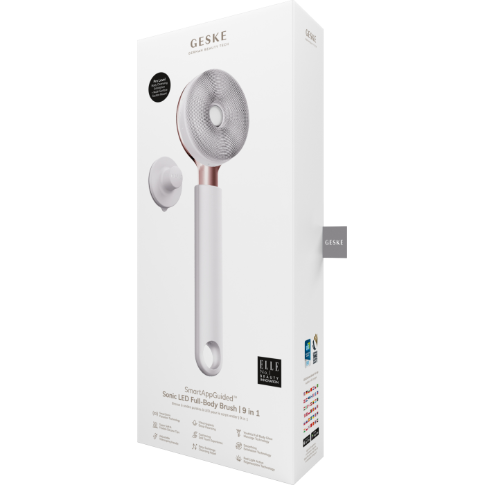 Звукова світлодіодна щітка для всього тіла GESKE Sonic LED Full-Body Brush&Intensive Exfoliator 9в1 starlight