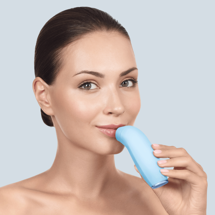 Пристрій для збільшення об'єму губ GESKE Lip Volumizer&Booster 6в1 aquamarine