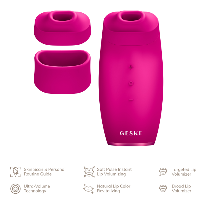 Пристрій для збільшення об'єму губ GESKE Lip Volumizer&Booster 6в1 magenta