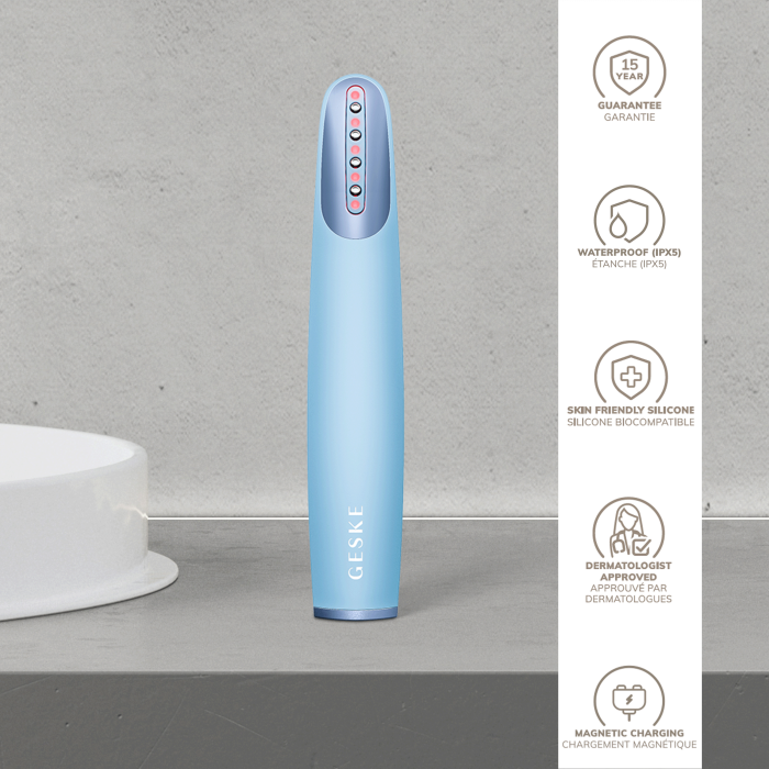 Пристрій для зміцнення і тонізації шкіри обличчя GESKE Skin Firming Wand 7в1 aquamarine