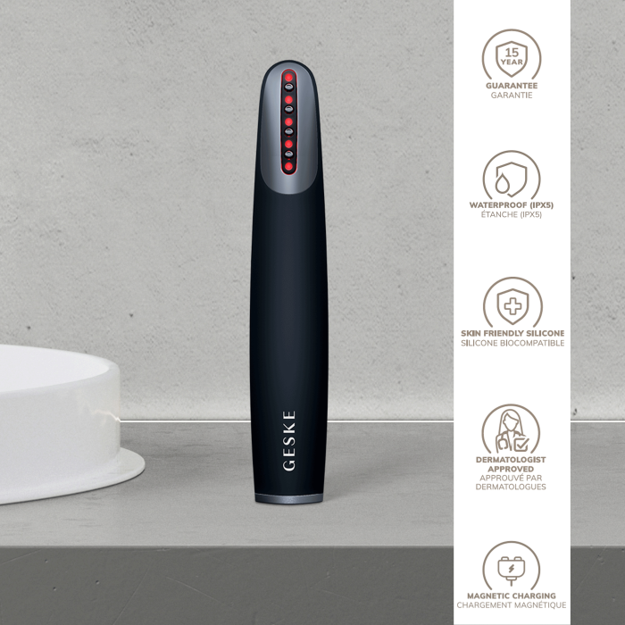 Пристрій для зміцнення і тонізації шкіри обличчя GESKE Skin Firming Wand 7в1 black