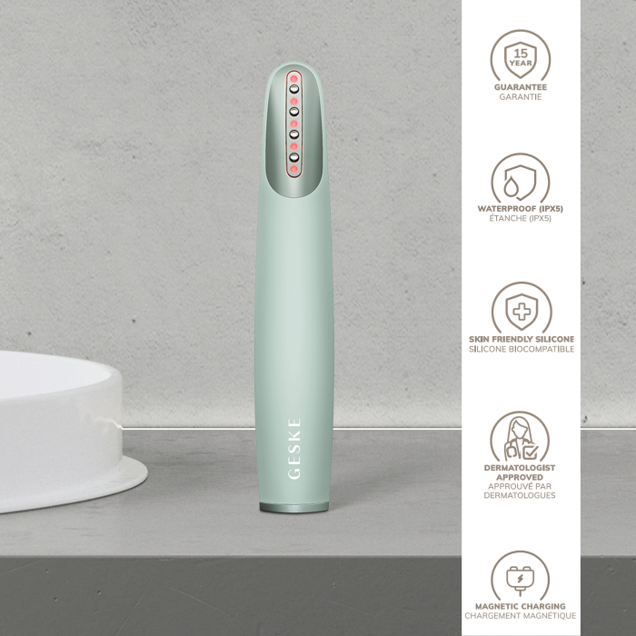 Пристрій для зміцнення і тонізації шкіри обличчя GESKE Skin Firming Wand 7в1 green
