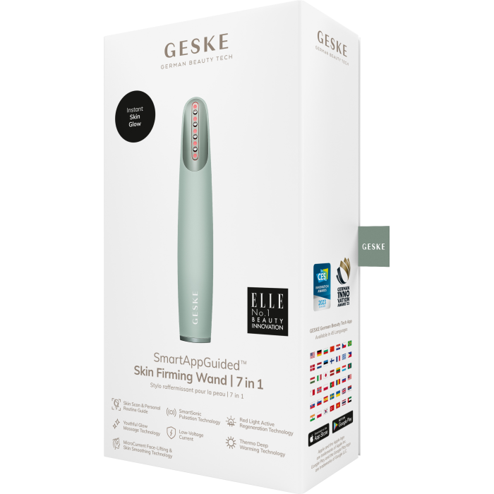Пристрій для зміцнення і тонізації шкіри обличчя GESKE Skin Firming Wand 7в1 green