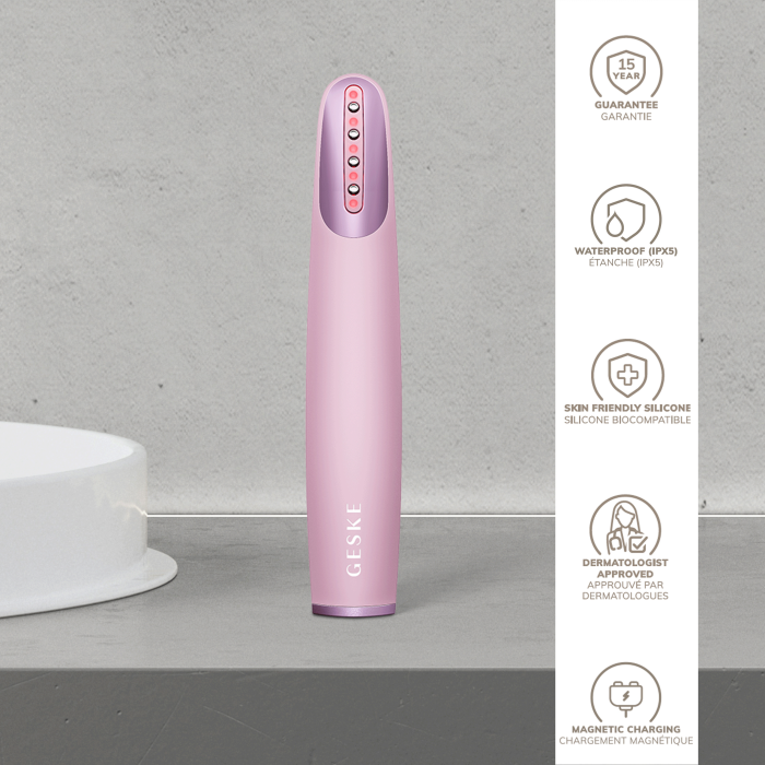 Пристрій для зміцнення і тонізації шкіри обличчя GESKE Skin Firming Wand 7в1 pink