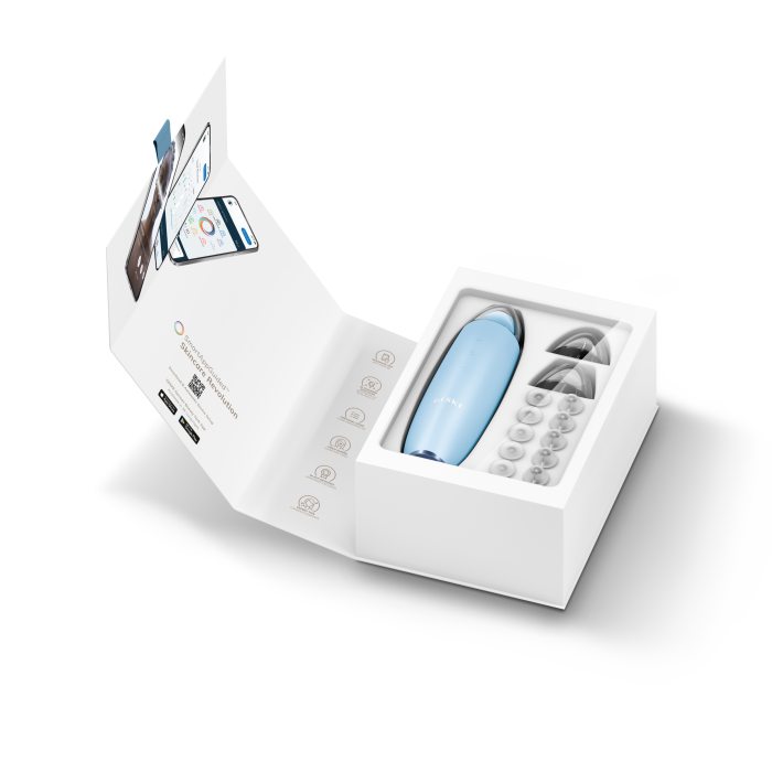 Мікродермабразійний пристрій для видалення чорних цяток GESKE MicroDermabrasion Blackhead Remover 7в1 aquamarine