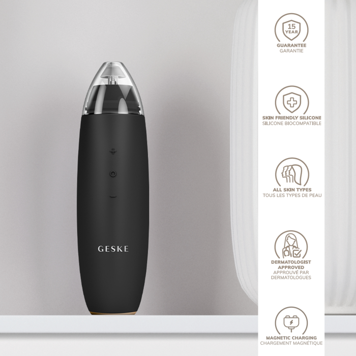 Мікродермабразійний пристрій для видалення чорних цяток GESKE MicroDermabrasion Blackhead Remover 7в1 gray