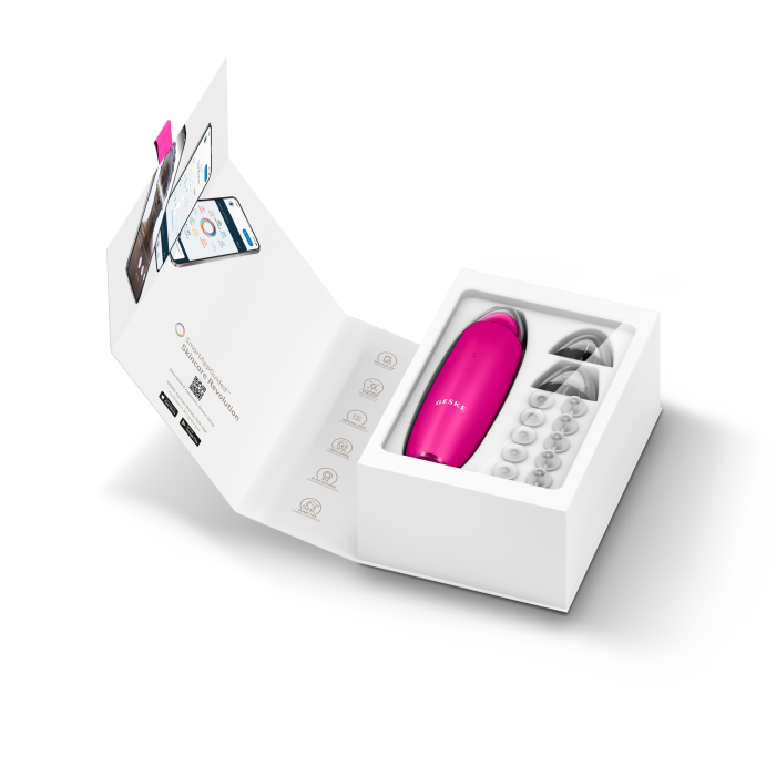 Мікродермабразійний пристрій для видалення чорних цяток GESKE MicroDermabrasion Blackhead Remover 7в1 magenta