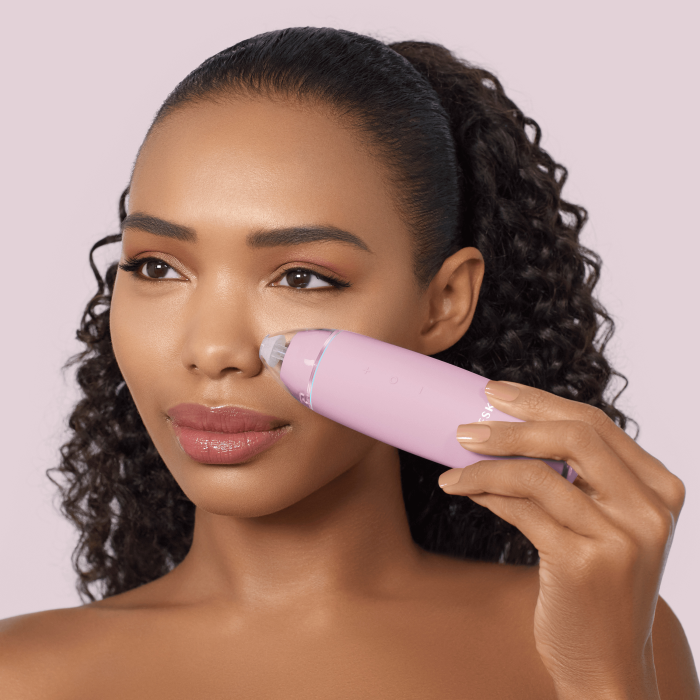 Мікродермабразійний пристрій для видалення чорних цяток GESKE MicroDermabrasion Blackhead Remover 7в1 pink