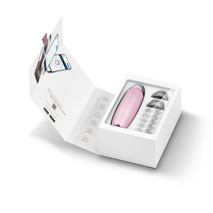 Мікродермабразійний пристрій для видалення чорних цяток GESKE MicroDermabrasion Blackhead Remover 7в1 pink