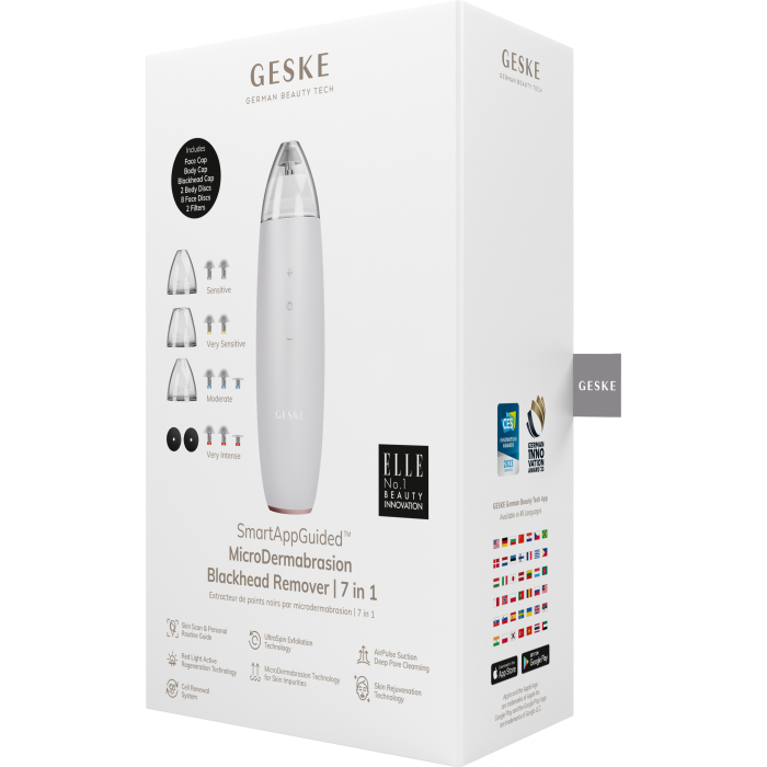 Мікродермабразійний пристрій для видалення чорних цяток GESKE MicroDermabrasion Blackhead Remover 7в1 starlight