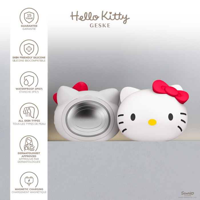 Ультразвукова маска тепло та холод GESKE Sonic Warm&Cool Mask 8в1 у формі голови кота by Hello Kitty