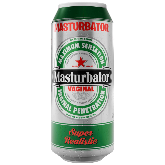 Мастурбатор-вагіна Alive Heineken Vagina II у вигляді банки пива, реалістичний