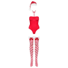 Боді Obsessive Kissmas teddy red L/XL (м'ята упаковка!!!)