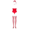 Боді Obsessive Kissmas teddy red L/XL (м'ята упаковка!!!)