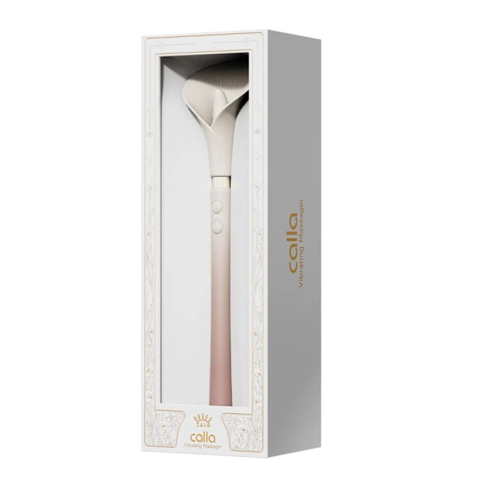 Розкішний вібромасажер Zalo – Calla Blossom Pink, двосторонній, 2 мотори