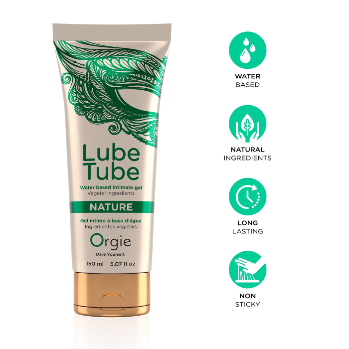 Лубрикант на водній основі Orgie Lube Tube Nature, 150 мл, натуральний склад, зволожує, заспокоює