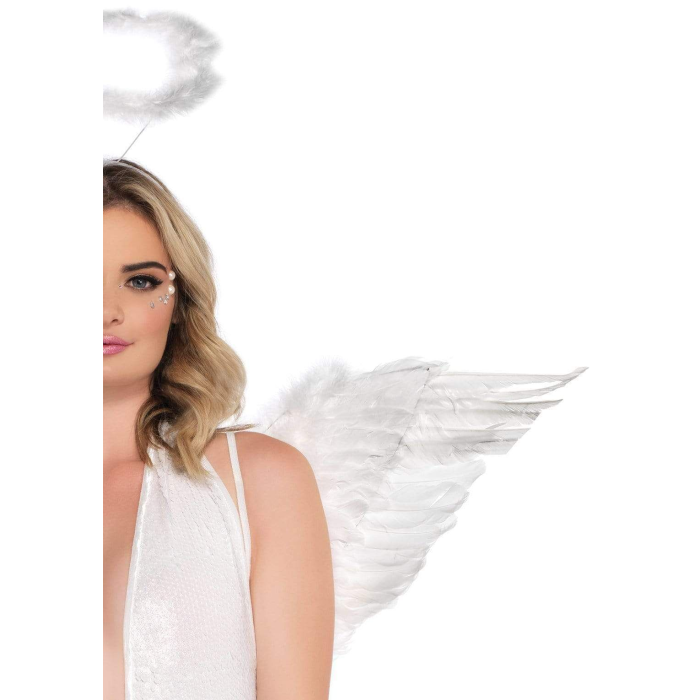 Крила ангела Leg Avenue Marabou Feather Angel Wings, справжнє пір'я
