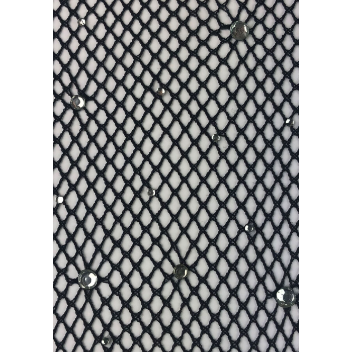 Колготки Leg Avenue Rhinestone micro net tights Plus size Black, дрібна сітка, стрази