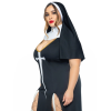 Костюм монашки-грішниці Leg Avenue Sultry Sinner 1X-2X, сукня, головний убір, комір