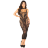 Сукня з відкритою спиною Leg Avenue Rhinestone Lace and Net Bodycon Dress One Size, Black