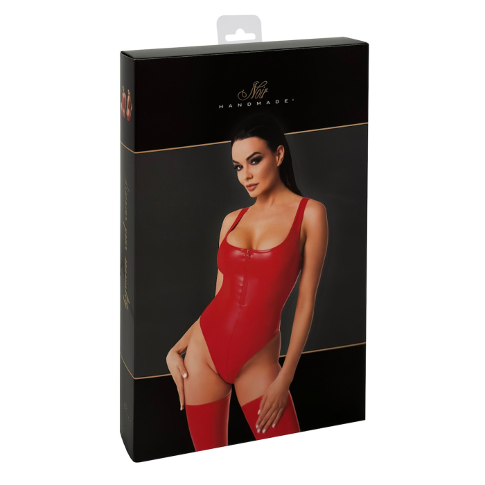 Боді Noir Handmade F352 Red powerwetlook body - 3XL