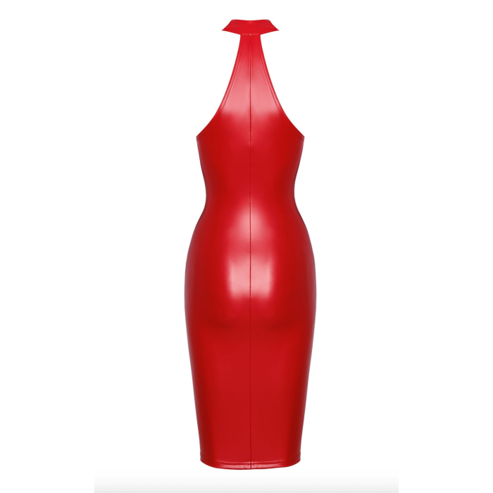 Сукня Noir Handmade F354 Red powerwetlook dress - S