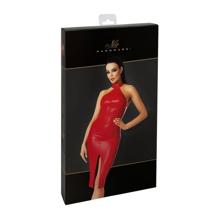 Сукня Noir Handmade F354 Red powerwetlook dress - S