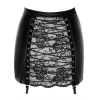 Спідниця Noir Handmade F341 Powerwetlook and lace skirt - XL