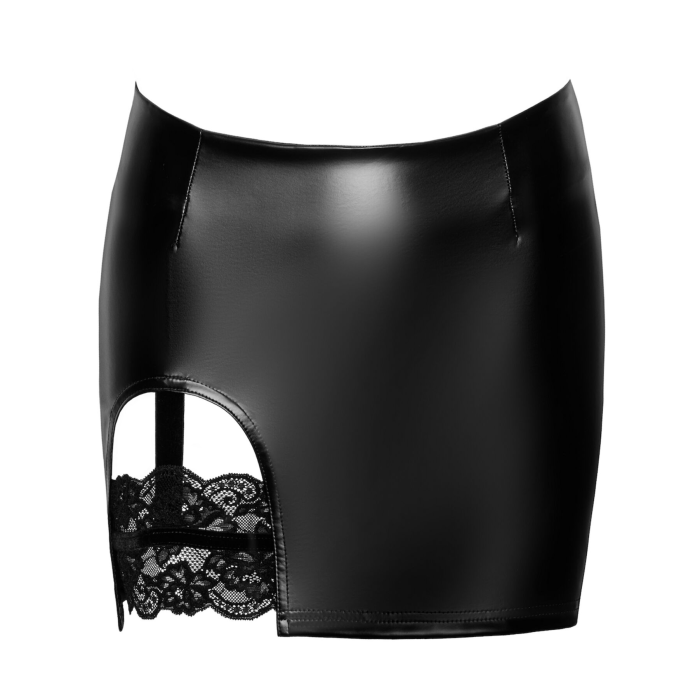 Спідниця Noir Handmade F345 Powerwetlook skirt with garter - S