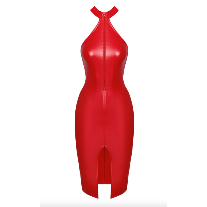 Сукня Noir Handmade F354 Red powerwetlook dress - 3XL