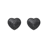 Накладки-серця на соски зі стразами Obsessive A750 nipple covers, чорні (м'ята упаковка!!!)