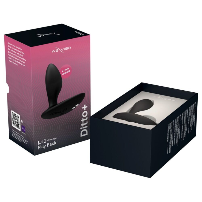 Анальна смарт-вібропробка We-Vibe Ditto+ Satin Black з пультом ДК