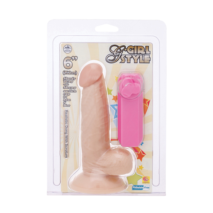 Вібромасажер G-Girl Style 6inch Vibrating Dong