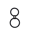 Ерекційне кільце MENZSTUFF DUAL RINGS, BLACK