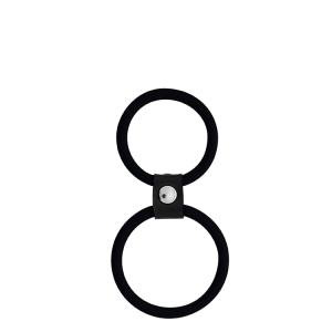 Ерекційне кільце MENZSTUFF DUAL RINGS, BLACK