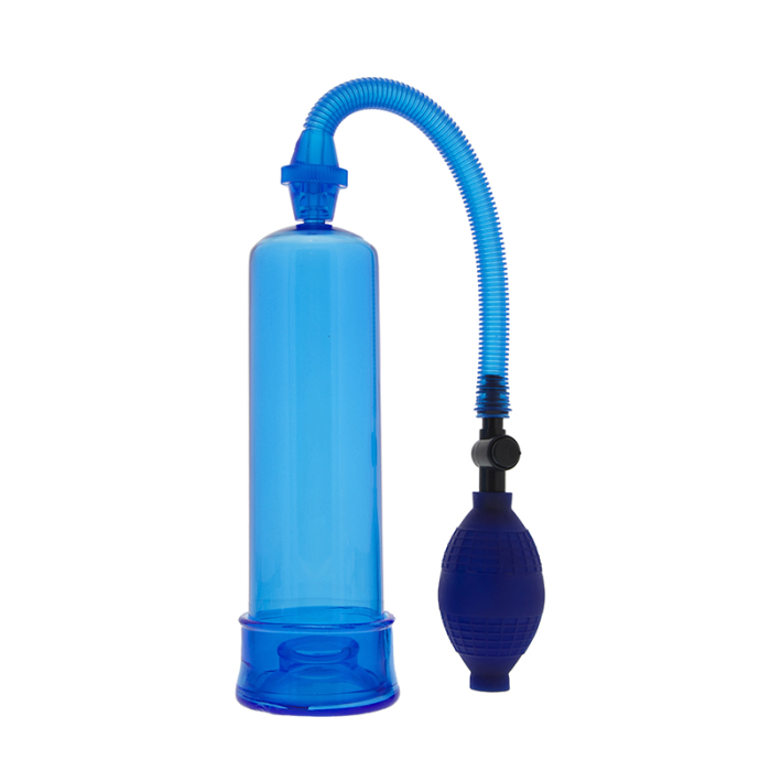 Вакуумна помпа із грушею Dream Toys MenzStuff Penis Enlarger для збільшення пеніса, синя