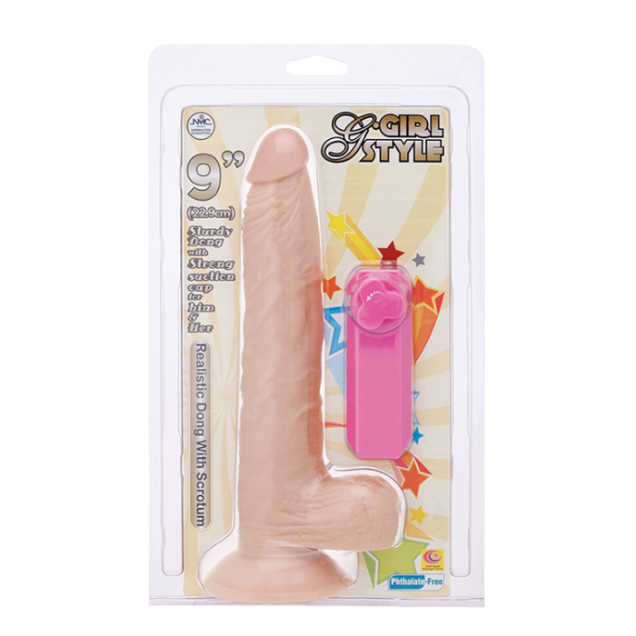 Вібромасажер G-GIRL STYLE 9INCH VIBRATING DONG