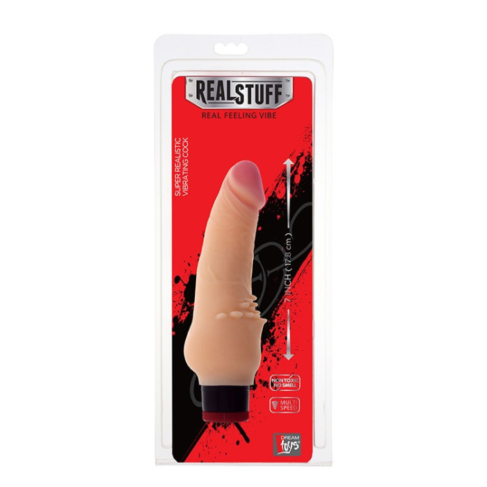 Вібромасажер реаліст Dream toys RealStuff 17, 8 см, тілесний