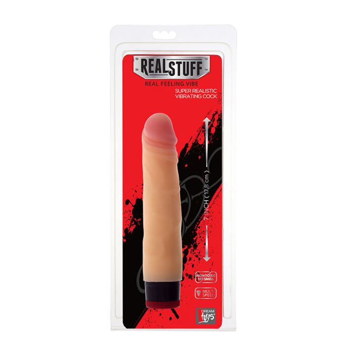 Вібромасажер реаліст Dream toys RealStuff 17,8 см, тілесний