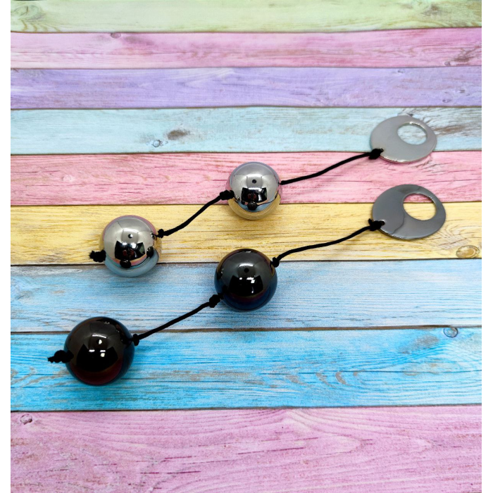 Металеві вагінальні кульки DOMINO METALLIC BALLS, SILVER