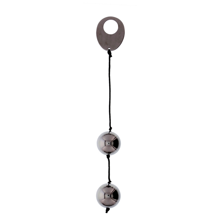 Вагінальні металеві кульки DOMINO METALLIC BALLS, CHROME BLACK