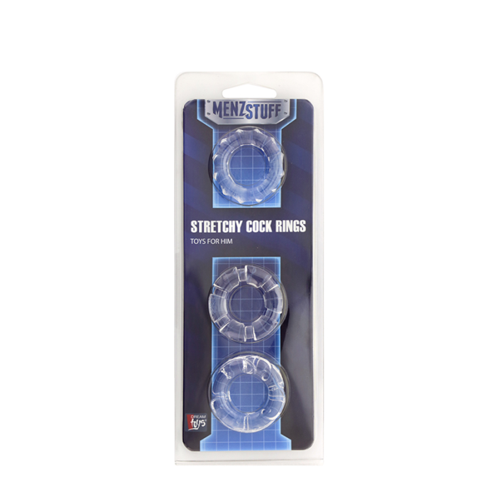 КОЛЬЦО MENZSTUFF STRETCHY COCK RINGS, ПРОЗРАЧНОЕ