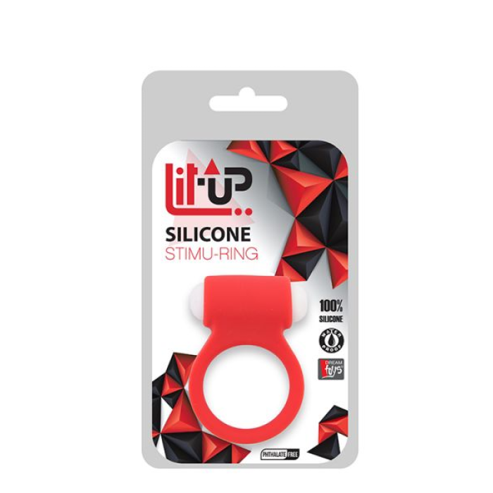 Ерекційне віброкільце LIT-UP SILICONE STIMU RING 3, RED