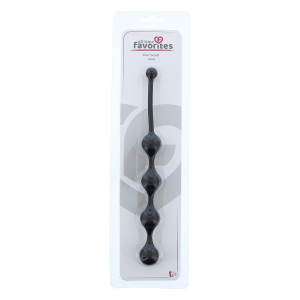 Анальний ланцюжок з кульками краплеподібної форми Dream Toys All Time Favorites чорний