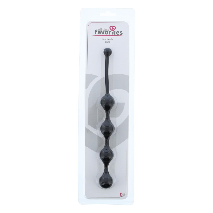 Анальний ланцюжок з кульками краплеподібної форми Dream Toys All Time Favorites чорний