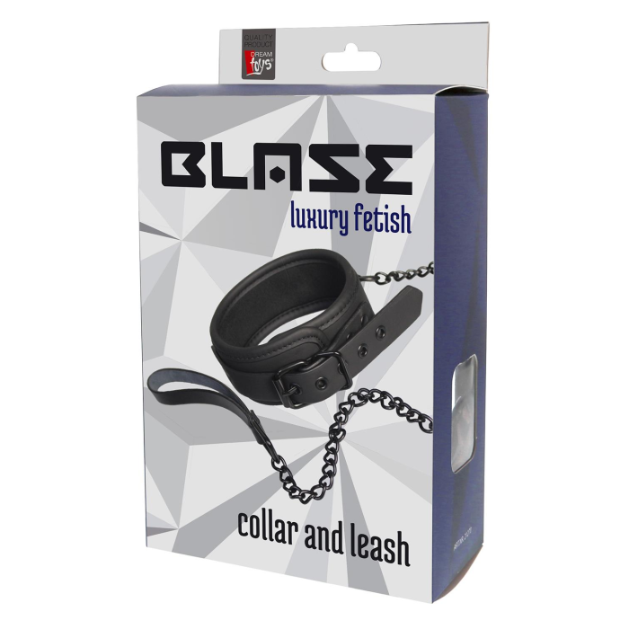 Нашийник з повідцем BLAZE COLLAR AND CHAIN BLACK