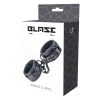 Поножі з фіолетовим тисненням Dream toys BLAZE Luxury Fetish на ланцюжку чорного кольору