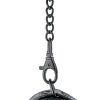 Поножі з фіолетовим тисненням Dream toys BLAZE Luxury Fetish на ланцюжку чорного кольору