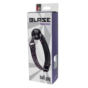 Кляп з кулькою Dream toys BLAZE Luxury Fetish та фіолетовим тисненням