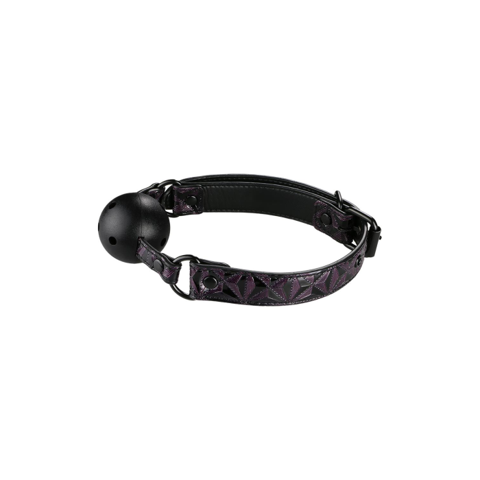 Кляп з кулькою Dream toys BLAZE Luxury Fetish та фіолетовим тисненням